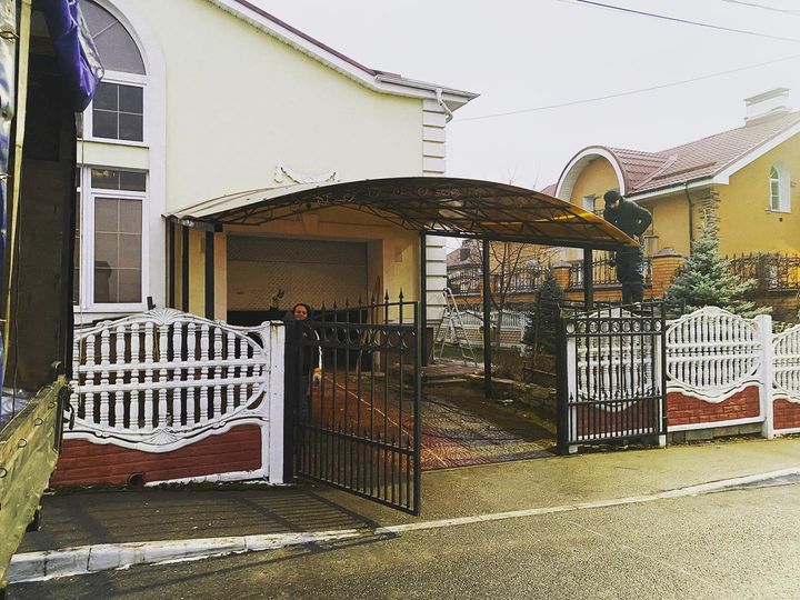 Двускатный навес 6×6